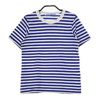 R&D.M.Co- ボーダー 半袖Ｔシャツ カットソー ブルー ホワイト レディース オールドマンズテーラー【中古】5-0619S∞