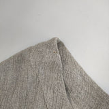 Kelen 切替 リネン 加工 長袖 プルオーバー ワンピース ベージュ ホワイト レディース ケレン【中古】5-0703M∞