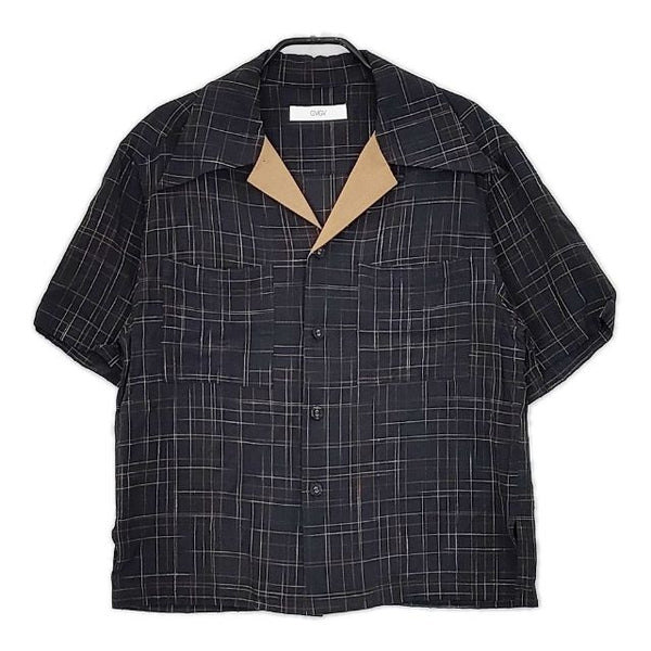 G.V.G.V. オープンカラーシャツ GV2011031 定価23000円 半袖シャツ ブラック レディース ジーヴィージーヴィー【中古】5-0619S∞