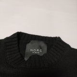 N.O.R.C ショート丈 カシミヤ混 910047-9814 定価16000円 セーター ニット ブラック レディース ノーク【中古】4-1106T∞