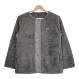 patagonia ガールズロス ガトスカーディガン フリース STY65440FA21 XL/14 ノーカラージャケット グレー レディース パタゴニア【中古】4-1029T♪