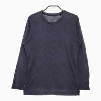 ao daikanyama コットン L 長袖Ｔシャツ カットソー ロンＴ 濃紺 ネイビー レディース アオ代官山【中古】5-0204M∞