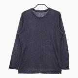 ao daikanyama コットン L 長袖Ｔシャツ カットソー ロンＴ 濃紺 ネイビー レディース アオ代官山【中古】5-0204M∞