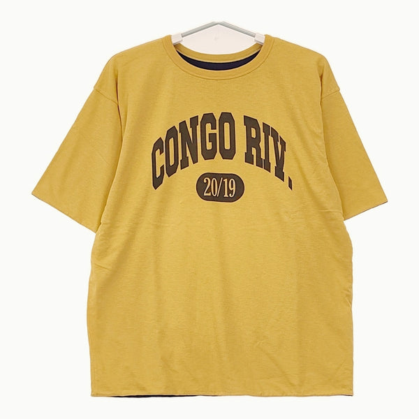 CIOTA 新品 Reversible T-Shirt サイズ4 CSLM-129 定価19800円 リバーシブル 半袖Ｔシャツ 23SS イエロー ネイビー メンズ シオタ【中古】5-0731S♪