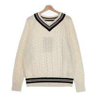 CIOTA 新品 Cricket Sweater チルデンニット サイズ5 KNLM-101 定価29700円 セーター ニット 23SS ホワイト メンズ シオタ【中古】4-1006M♪