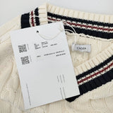 CIOTA 新品 Cricket Sweater チルデンニット サイズ5 KNLM-101 定価29700円 セーター ニット 23SS ホワイト メンズ シオタ【中古】4-1006M♪