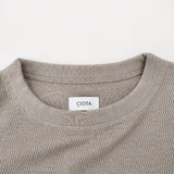 CIOTA 新品 スビンコットンワッフルロンT 定価17600円 サイズ5 CSLM-119M 長袖Ｔシャツ カットソー グレー メンズ シオタ【中古】4-1006M♪