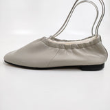 BEAUTIFUL SHOES 新品 BALLET SHOES レザー 24cm TOSHINOSUKE TAKEGAHARA バレエシューズ ライトグレー ビューティフルシューズ【中古】4-0929G♪