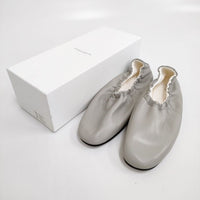 BEAUTIFUL SHOES 新品 BALLET SHOES レザー 24cm TOSHINOSUKE TAKEGAHARA バレエシューズ ライトグレー ビューティフルシューズ【中古】4-0929G♪