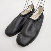 BEAUTIFUL SHOES 新品 BALLET SHOES レザー24cm TOSHINOSUKE TAKEGAHARA バレエシューズ ブラック ビューティフルシューズ【中古】4-0929G♪