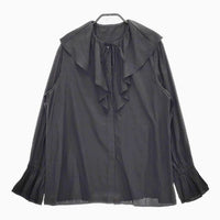 JOURNAL STANDARD カッセンラッフルカラーブラウス 長袖シャツ 23AW ブラック レディース ジャーナルスタンダード【中古】5-0204M∞