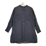 HUMAN WOMAN シアーロングシャツ 長袖シャツ 22SS ネイビー レディース ヒューマンウーマン【中古】5-0529M∞