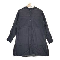 HUMAN WOMAN シアーロングシャツ 長袖シャツ 22SS ネイビー レディース ヒューマンウーマン【中古】5-0529M∞
