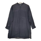 HUMAN WOMAN シアーロングシャツ 長袖シャツ 22SS ネイビー レディース ヒューマンウーマン【中古】5-0529M∞
