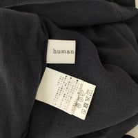 HUMAN WOMAN シアーロングシャツ 長袖シャツ 22SS ネイビー レディース ヒューマンウーマン【中古】5-0529M∞