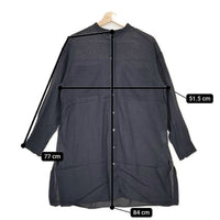 HUMAN WOMAN シアーロングシャツ 長袖シャツ 22SS ネイビー レディース ヒューマンウーマン【中古】5-0529M∞