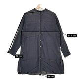 HUMAN WOMAN シアーロングシャツ 長袖シャツ 22SS ネイビー レディース ヒューマンウーマン【中古】5-0529M∞