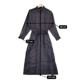 URBAN RESEARCH DOORS リネンウエストギャザーワンピース ベルト付き ワンピース 22SS ネイビー レディース アーバンリサーチドアーズ【中古】5-0529M∞