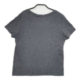 45R/45rpm Vネック コットン 半袖Ｔシャツ カットソー グレー レディース フォーティーファイブアールピーエム【中古】5-0703S∞