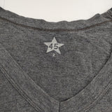 45R/45rpm Vネック コットン 半袖Ｔシャツ カットソー グレー レディース フォーティーファイブアールピーエム【中古】5-0703S∞