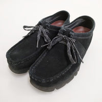 Clarks wallabee GORE-TEX ワラビー24.5cm UK6 スエードシューズ スウェード モカシン ブラック レディース クラークス【中古】4-0929T♪