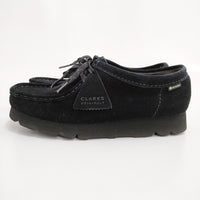 Clarks wallabee GORE-TEX ワラビー24.5cm UK6 スエードシューズ スウェード モカシン ブラック レディース クラークス【中古】4-0929T♪