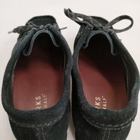 Clarks wallabee GORE-TEX ワラビー24.5cm UK6 スエードシューズ スウェード モカシン ブラック レディース クラークス【中古】4-0929T♪