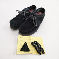 Clarks wallabee GORE-TEX ワラビー24.5cm UK6 スエードシューズ スウェード モカシン ブラック レディース クラークス【中古】4-0929T♪