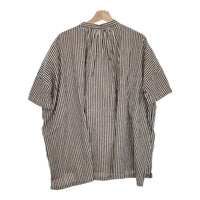 Ordinary fits ワイドアトリエシャツ ストライプ 定価22000円 24SS ブラック ホワイト レディース オーディナリーフィッツ【中古】4-1011S♪