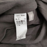 nest Robe リネンブロドリーアングレースチュニックブラウス カットワーク刺繍 01223-1017 グレー レディース ネストローブ【中古】5-0305M♪