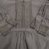 nest Robe リネンブロドリーアングレースチュニックブラウス カットワーク刺繍 01223-1017 グレー レディース ネストローブ【中古】5-0305M♪