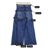 JOURNAL STANDARD 2タックワイドデニムパンツ サイズ38 定価15400円 24SS ブルー レディース ジャーナルスタンダード【中古】4-1011G♪