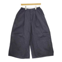 Vlas Blomme コットンコルトレイクリネン ワイドパンツ キュロット 135439 ガウチョパンツ ネイビー レディース ヴラスブラム【中古】5-0403M∞