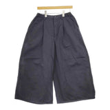 Vlas Blomme コットンコルトレイクリネン ワイドパンツ キュロット 135439 ガウチョパンツ ネイビー レディース ヴラスブラム【中古】5-0403M∞