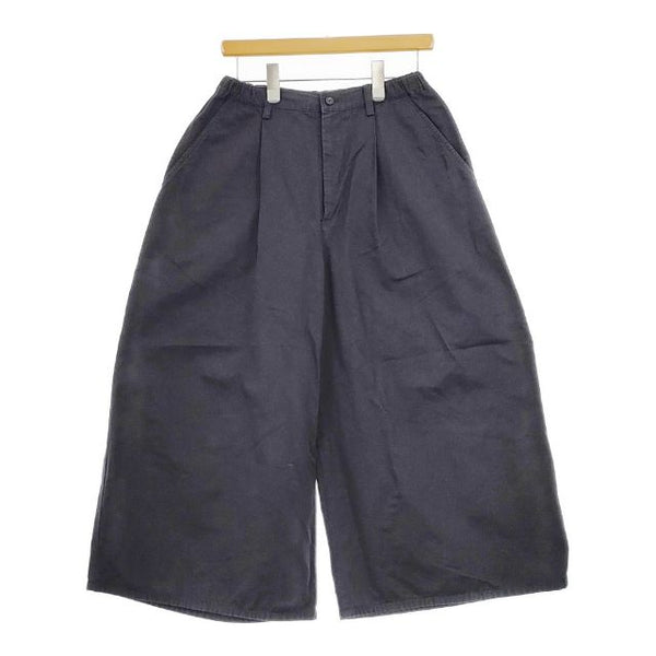 Vlas Blomme コットンコルトレイクリネン ワイドパンツ キュロット 135439 ガウチョパンツ ネイビー レディース ヴラスブラム【中古】5-0403M∞