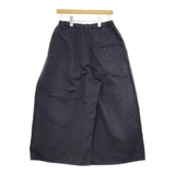 Vlas Blomme コットンコルトレイクリネン ワイドパンツ キュロット 135439 ガウチョパンツ ネイビー レディース ヴラスブラム【中古】5-0403M∞