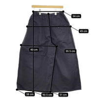 Vlas Blomme コットンコルトレイクリネン ワイドパンツ キュロット 135439 ガウチョパンツ ネイビー レディース ヴラスブラム【中古】5-0403M∞