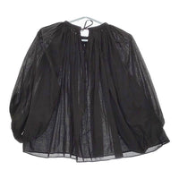 R&D.M.Co- ギャザースモックブラウス ブラウス シャツ ブラック レディース オールドマンズテーラー【中古】5-0305M♪