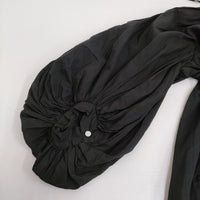 R&D.M.Co- ギャザースモックブラウス ブラウス シャツ ブラック レディース オールドマンズテーラー【中古】5-0305M♪