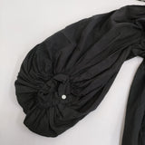 R&D.M.Co- ギャザースモックブラウス ブラウス シャツ ブラック レディース オールドマンズテーラー【中古】5-0305M♪