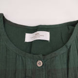 soil インド製 チェック タック ノースリーブ コットン ワンピース グリーン レディース ソイル【中古】5-0703S∞