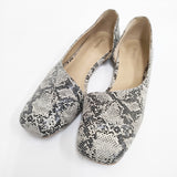 Beverly ビバリー パイソン サイドカットレザースクエアパンプス サイズ36 パンプス グレー レディース【中古】5-0625M◎