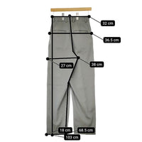 ROKU 6 BEAUTY&YOUTH OXFORD TUCK PANTS 定価19800円 センタープレス パンツ ブルーグレー レディース ロクビューティアンドユース【中古】5-0118M∞