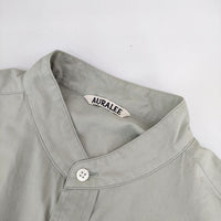 AURALEE WASHED FINX TWILL SHIRTS A20SS04TN 長袖シャツ ライトグリーン レディース オーラリー【中古】5-0118M∞