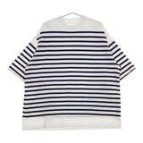 blurhms Border Harf-sleeve Tee バスクボーダー 定価19800円 半袖Ｔシャツ カットソー ホワイト ブルー メンズ ブラームス【中古】5-0501S∞