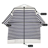 blurhms Border Harf-sleeve Tee バスクボーダー 定価19800円 半袖Ｔシャツ カットソー ホワイト ブルー メンズ ブラームス【中古】5-0501S∞