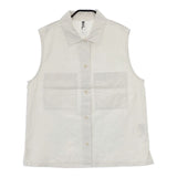 MHL. 595-9151550 DENSE POPLIN SHIRT コットン ノースリーブ ブラウス シャツ オフホワイト レディース エムエイチエル【中古】5-0703S∞