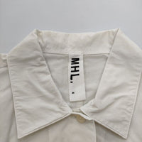 MHL. 595-9151550 DENSE POPLIN SHIRT コットン ノースリーブ ブラウス シャツ オフホワイト レディース エムエイチエル【中古】5-0703S∞