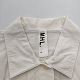 MHL. 595-9151550 DENSE POPLIN SHIRT コットン ノースリーブ ブラウス シャツ オフホワイト レディース エムエイチエル【中古】5-0703S∞