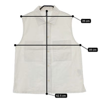 MHL. 595-9151550 DENSE POPLIN SHIRT コットン ノースリーブ ブラウス シャツ オフホワイト レディース エムエイチエル【中古】5-0703S∞